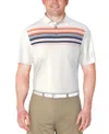 Pga Tour Men's Short Sleeve Chest Stripe Golf Polo Shirt