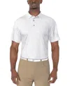 Pga Tour Men's Short Sleeve Confetti Print Golf Polo Shirt In White