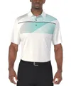 Pga Tour Men's Short Sleeve Diagonal Chest Stripe Golf Polo Shirt