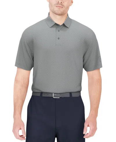 Pga Tour Men's Short-sleeve Geo Jacquard Performance Polo Shirt In Tradewinds