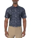 Pga Tour Men's Short Sleeve Nautical Print Golf Polo Shirt