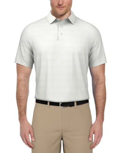 Pga Tour Men's Short-sleeve Airflux Heather Golf Polo Shirt In Green