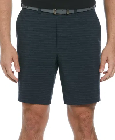 Pga Tour Men's Striped 8" Golf Shorts In Caviar