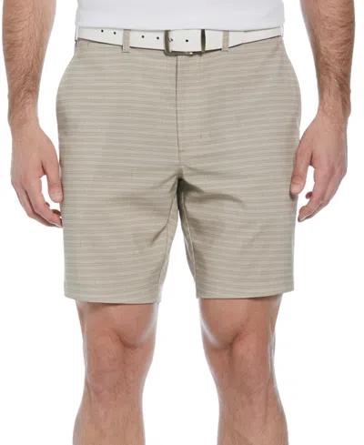 Pga Tour Men's Striped 8" Golf Shorts In Chinchilla