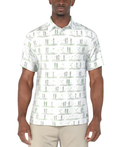 Pga Tour Men's Surfboard-print Polo Shirt In White