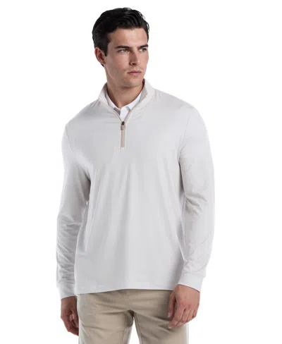 Pga Tour Men's Textured Geo Golf Quarter-zip Pullover In Gray