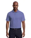 Pga Tour Men's Textured Polo Shirt In Blue