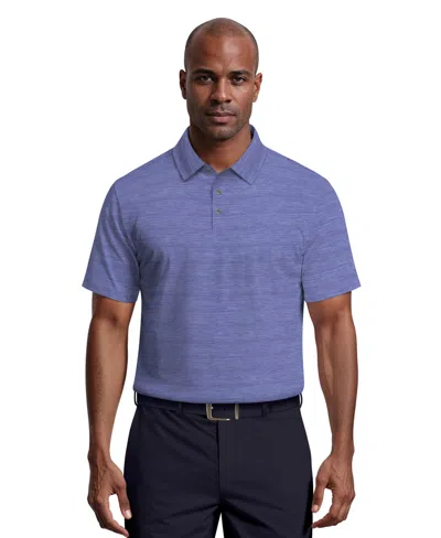 Pga Tour Men's Textured Polo Shirt In Blue