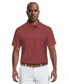 Pga Tour Men's Textured Polo Shirt In Burgundy