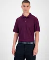 Pga Tour Men's Textured Polo Shirt In Purple
