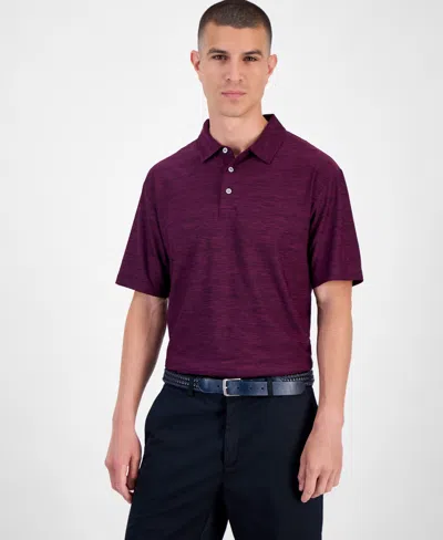 Pga Tour Men's Textured Polo Shirt In Purple