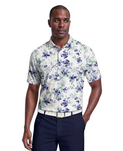 Pga Tour Men's Tie Dye Floral Print Golf Polo Shirt In Multi