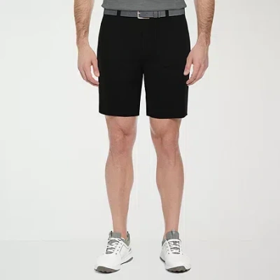 Pga Tour Mens 8" Mid Rise Moisture Wicking Golf Short In Black
