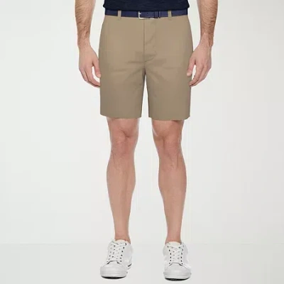 Pga Tour Mens 8" Mid Rise Moisture Wicking Golf Short In Brown