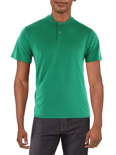 Pga Tour Mens Pique Solid Polo In Green