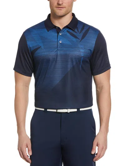 Pga Tour Mens Printed Polyester Shirts & Tops In Blue