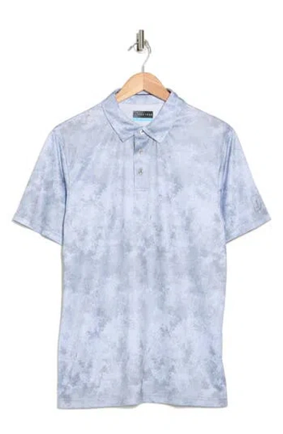 Pga Tour Nature Marble Polo In Tradewinds