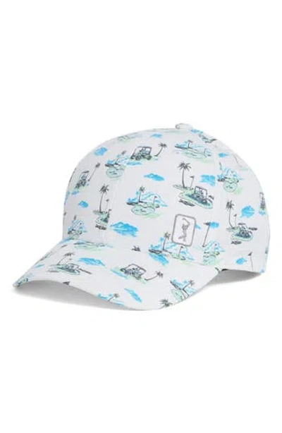Pga Tour Pga Golf Adjustable Snapback Hat In Bright White