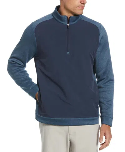 Pga Tour Quarter-zip Fleece Sweatshirt In Mood Blue Heather