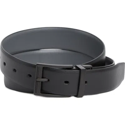 Pga Tour Reversible Leather Belt In Blk/grey
