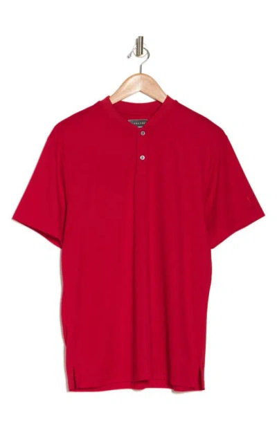 Pga Tour Short Sleeve Henley Shirt In Red