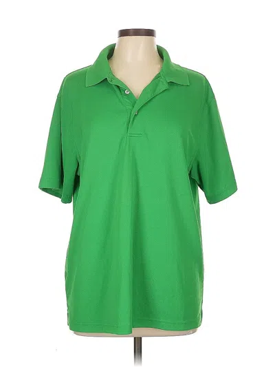 Pre-owned Pga Tour Short Sleeve Polo Shirt In Green