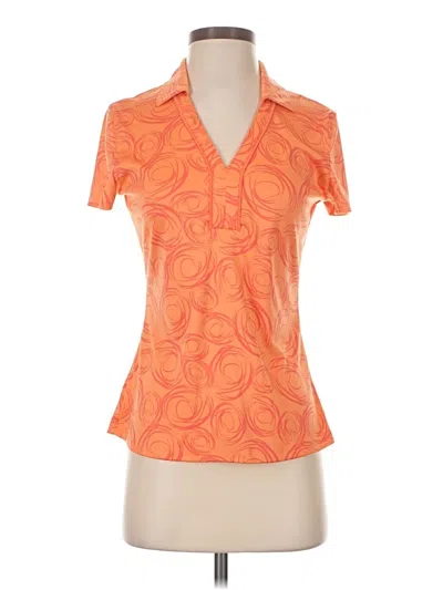 Pre-owned Pga Tour Short Sleeve Polo Shirt In Orange