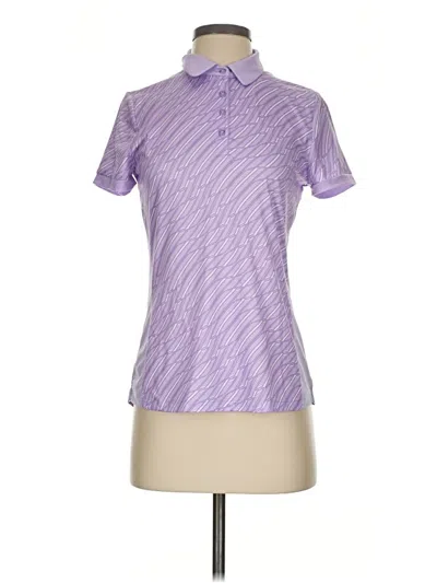 Pre-owned Pga Tour Short Sleeve Polo Shirt In Purple