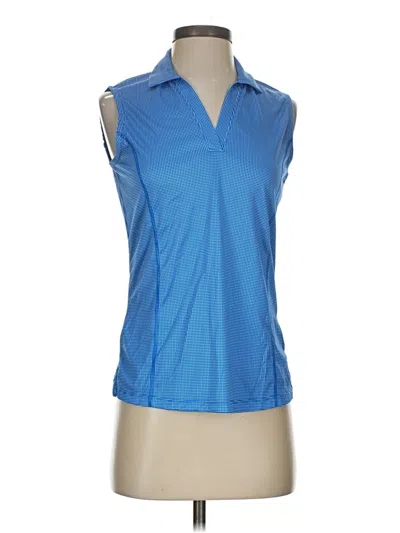 Pre-owned Pga Tour Sleeveless Blouse In Blue