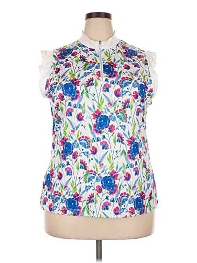 Pre-owned Pga Tour Sleeveless Blouse In White
