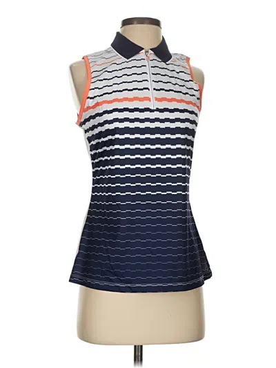 Pre-owned Pga Tour Sleeveless Polo Shirt In Blue