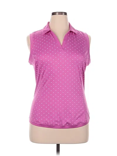 Pre-owned Pga Tour Sleeveless Polo Shirt In Pink