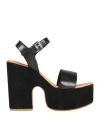 Ph 5.5 Woman Sandals Black Size 5 Leather