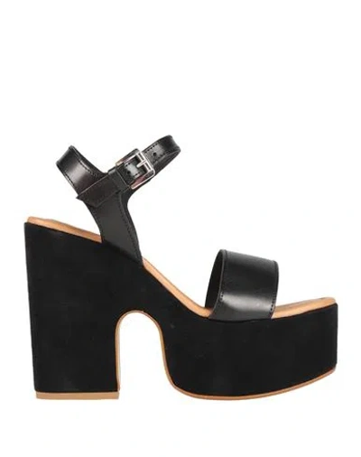 Ph 5.5 Woman Sandals Black Size 5 Leather