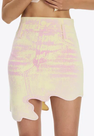 Ph5 Alan Uv-reactive Mini Skirt In Multi
