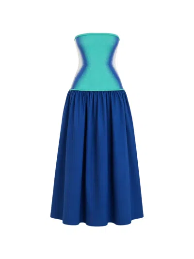Ph5 Almond Strapless Maxi Dress In Blue