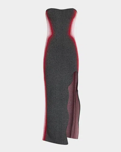 Ph5 Anna Reflective Wavy Asymmetric Dress In Neutral