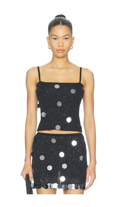 Ph5 Ariel Sequins Tank Top In Black