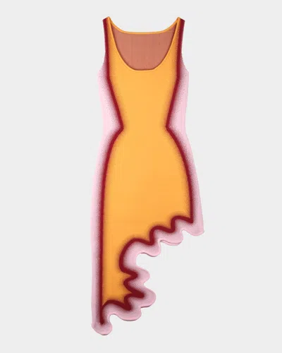 Ph5 Aster Reversible Asymmetric Wavy Dress In Multi