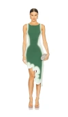Ph5 Aster Reversible Asymmetric Wavy Dress In 橄榄园