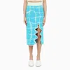 Ph5 Bonnie Skirt In Aqua-coloured Jersey In Blue