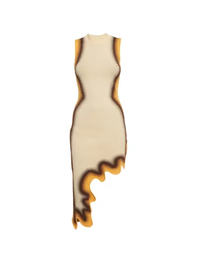Pre-owned Ph5 Brooklyn Asymmetric Midi Dress In Neutral