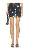 Ph5 Caster Sequins Mini Skort In Black