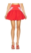 Ph5 Clivia Bubble-hem Mini Skirt In Marquee Red