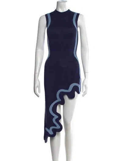 Pre-owned Ph5 Colorblock Pattern Mini Dress In Blue