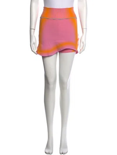 Pre-owned Ph5 Colorblock Pattern Mini Skirt In Pink