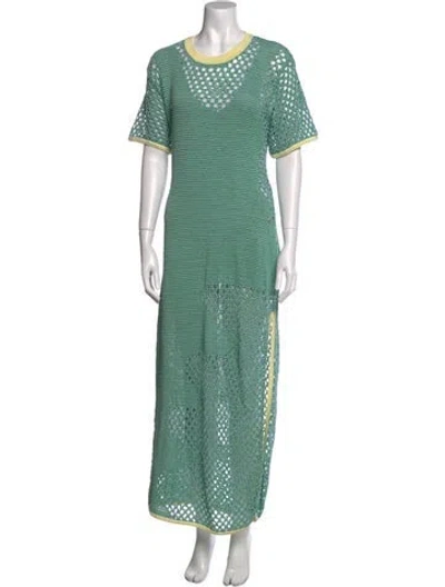 Pre-owned Ph5 Crew Neck Long Dress In Green