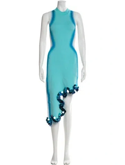 Pre-owned Ph5 Crew Neck Midi Length Dress In Blue