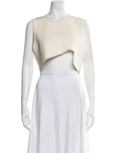 Pre-owned Ph5 Crew Neck Sleeveless Crop Top In Neutrals