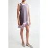 Ph5 Womens Lavender Daisy A-line Fringe-embellished Stretch-recycled-viscose Blend Mini Dress In Lavender
